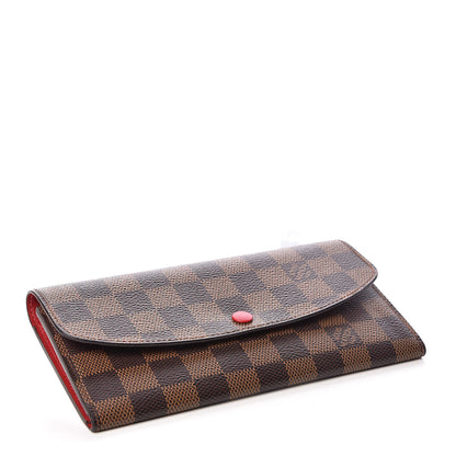 Louis Vuitton Damier Ebene Emilie Wallet Red 4 of 8