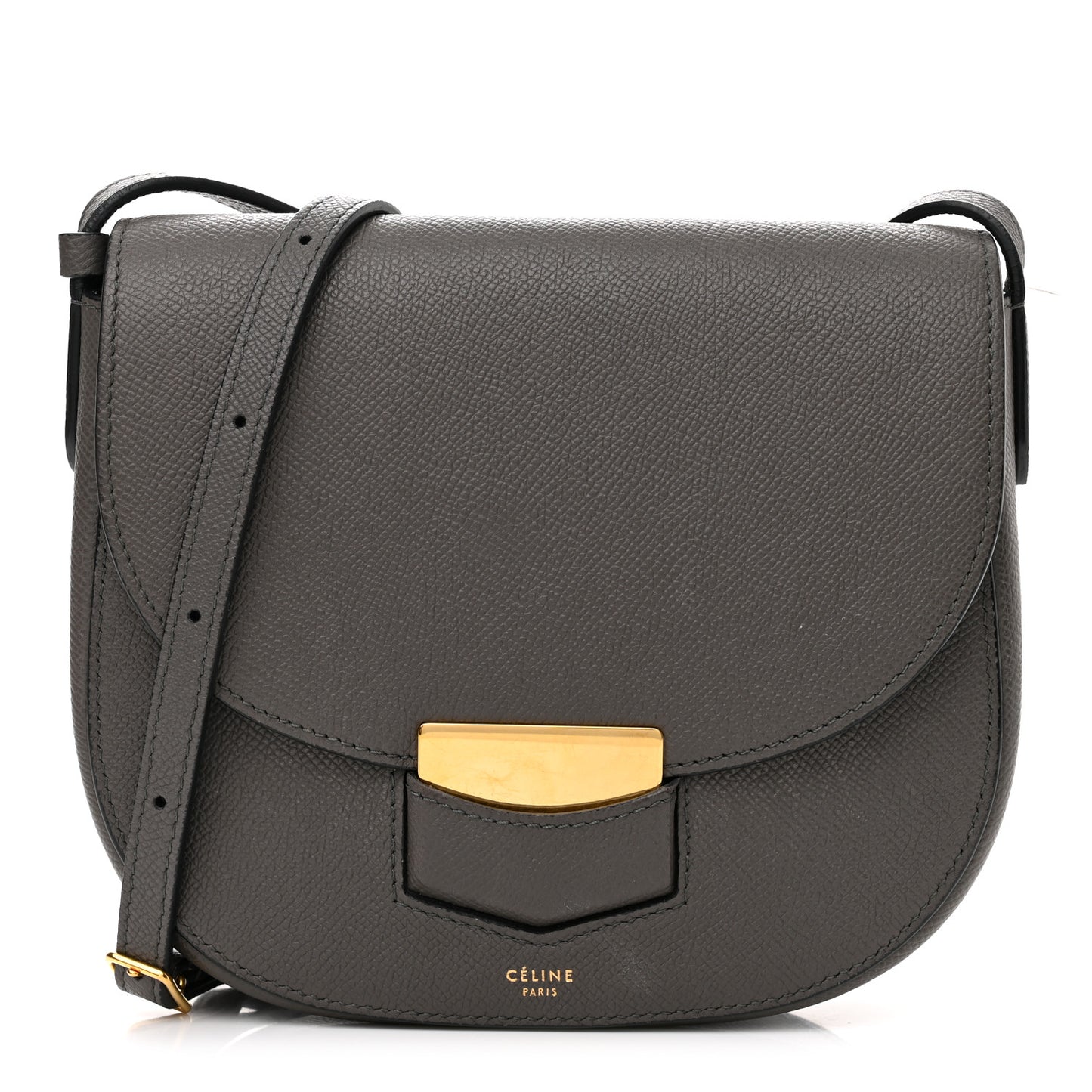 Baby Grained Calfskin Small Trotteur Grey