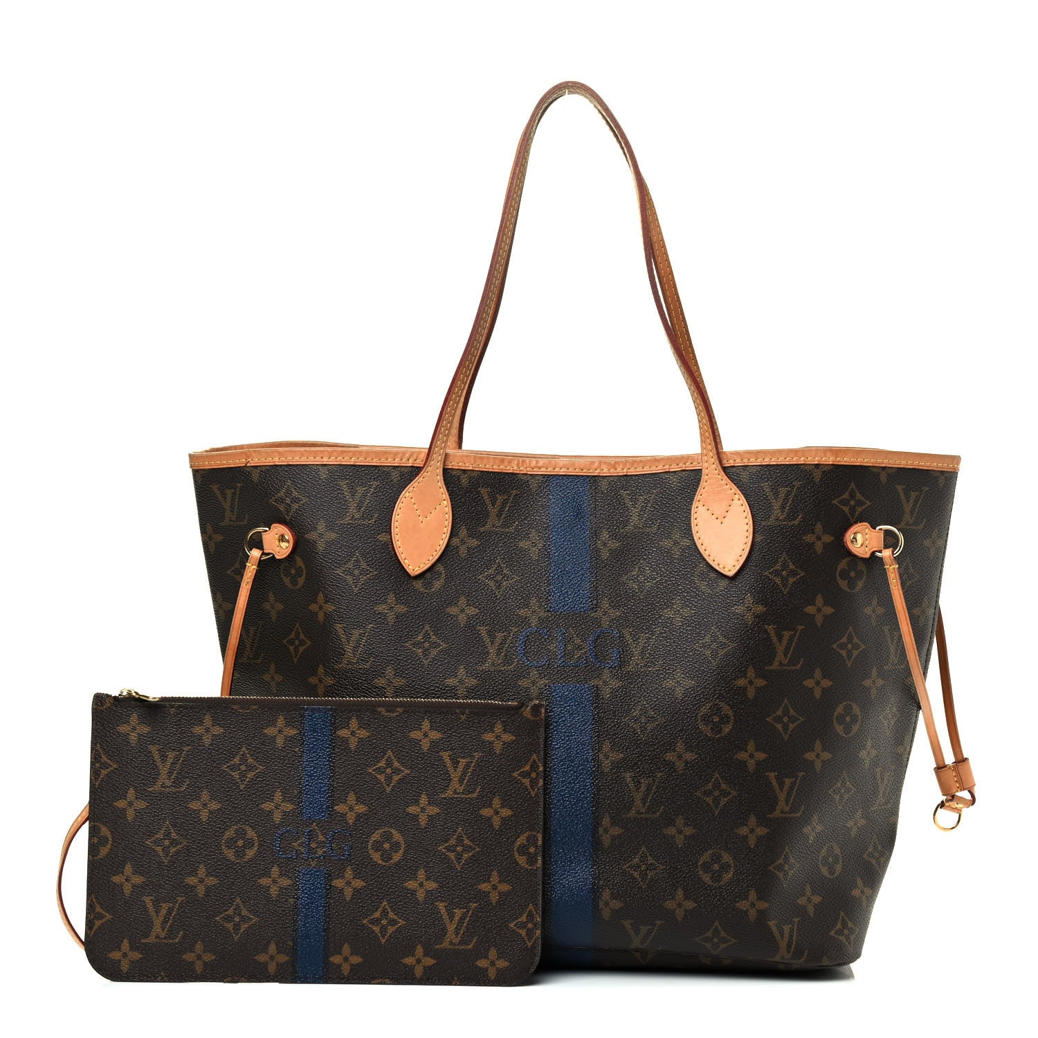 Louis Vuitton Monogram My LV Heritage Neverfull MM Bleu Marine Black 1 of 5