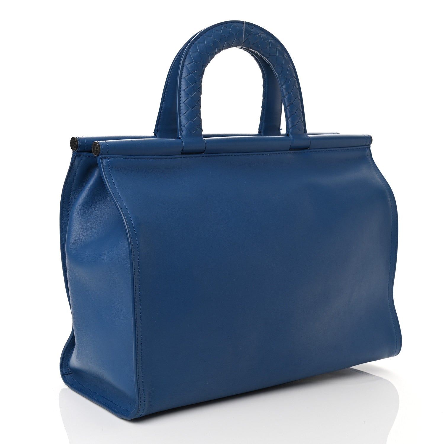 Bottega Veneta French Calfskin Bretagne Tote Blue 3 of 10