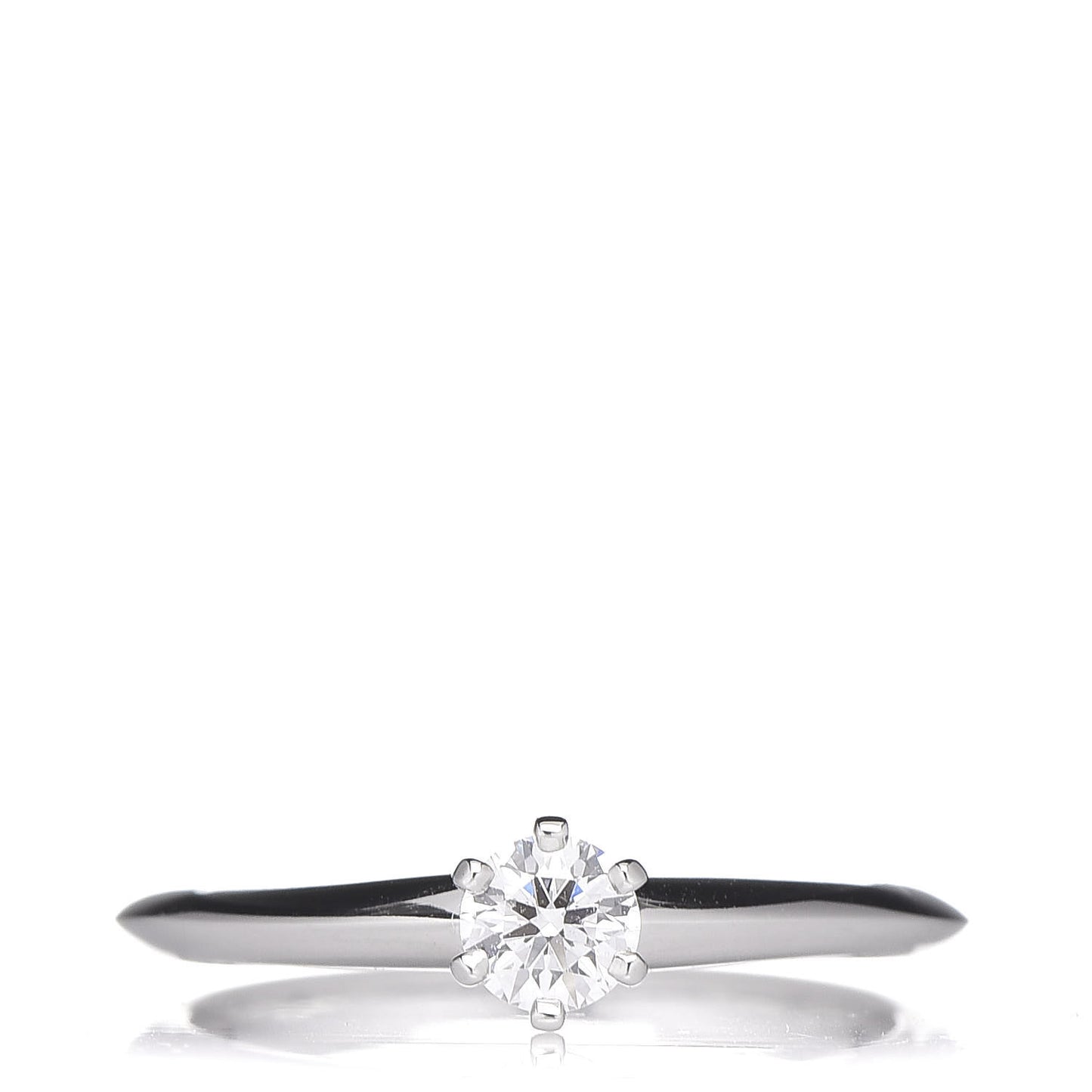 Platinum Diamond .23ct Solitaire Engagement Ring 50 5.25
