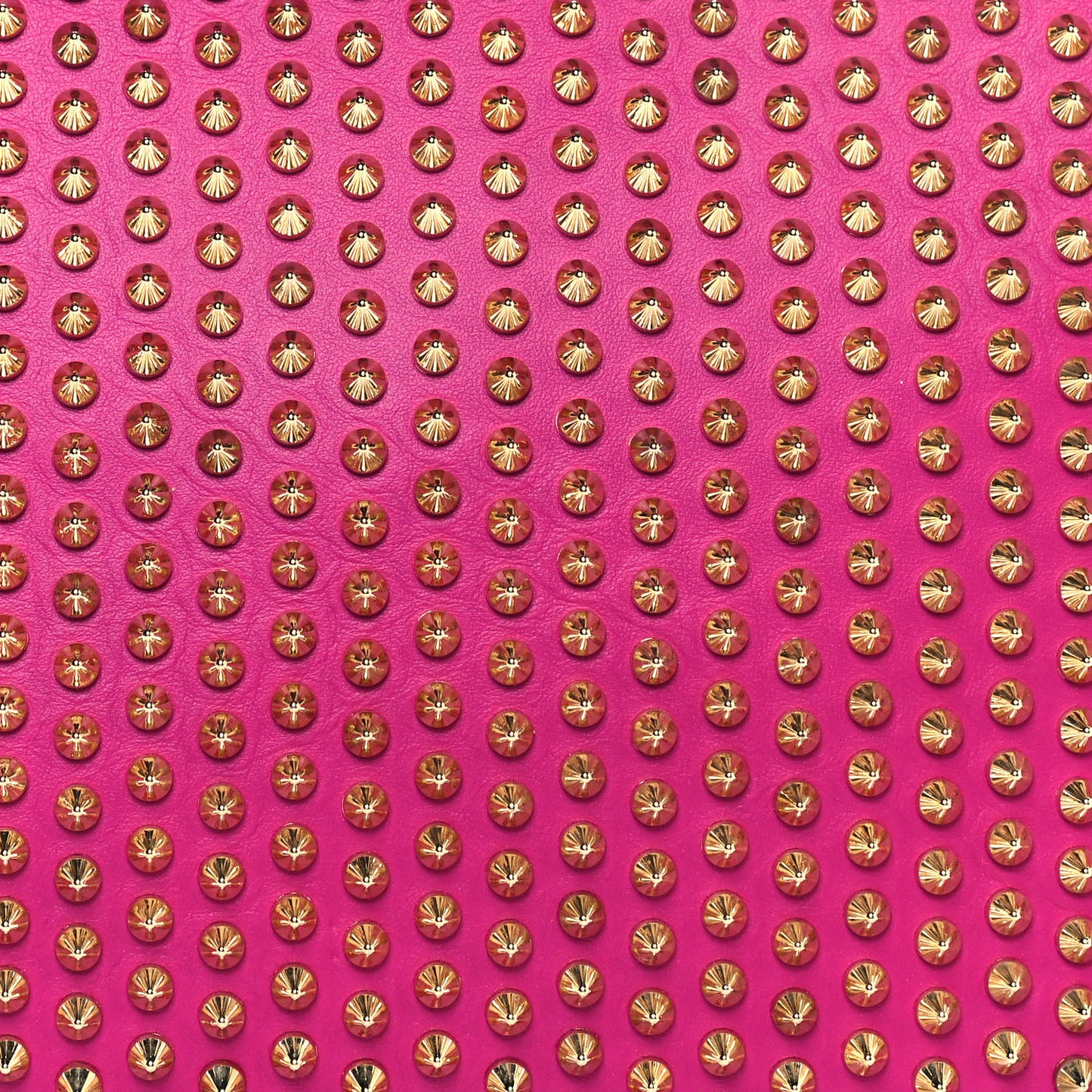 Calfskin Studded Loubiposh Chain Clutch Rose Indien Gold