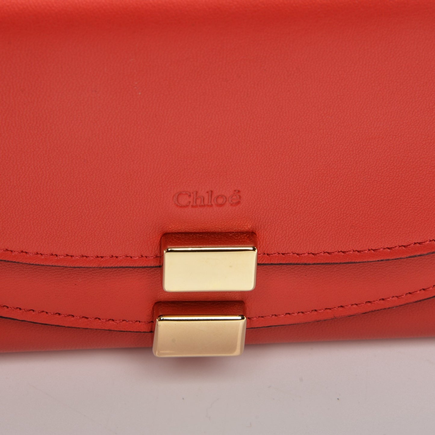 Calfskin Georgia Flap Wallet Poppy
