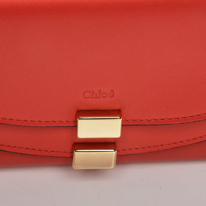 Chloe Calfskin Georgia Flap Wallet Poppy 7 of 9