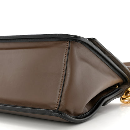 Fendi Vitello Century F is Fendi Bi-Color FF 1974 Embossed Kan I Shoulder Bag Maya Black 10 of 12