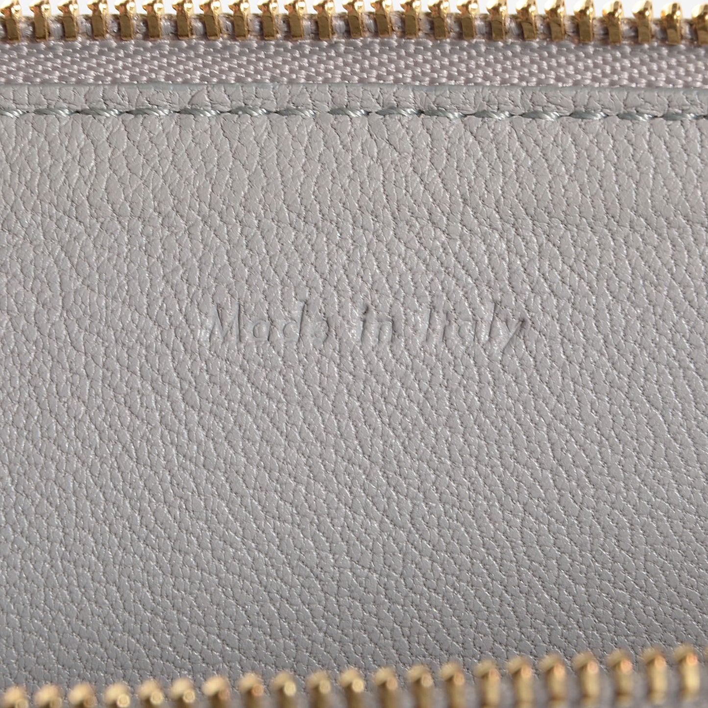 Lambskin Bi-Color Solo Clutch Pouch Grey Tan