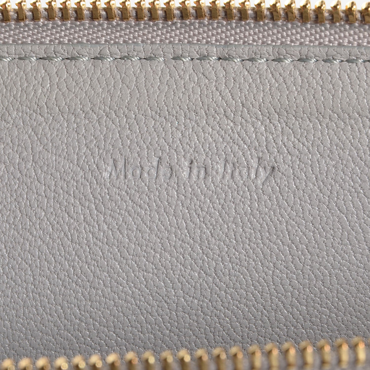 Celine Lambskin Bi-Color Solo Clutch Pouch Grey Tan 7 of 9