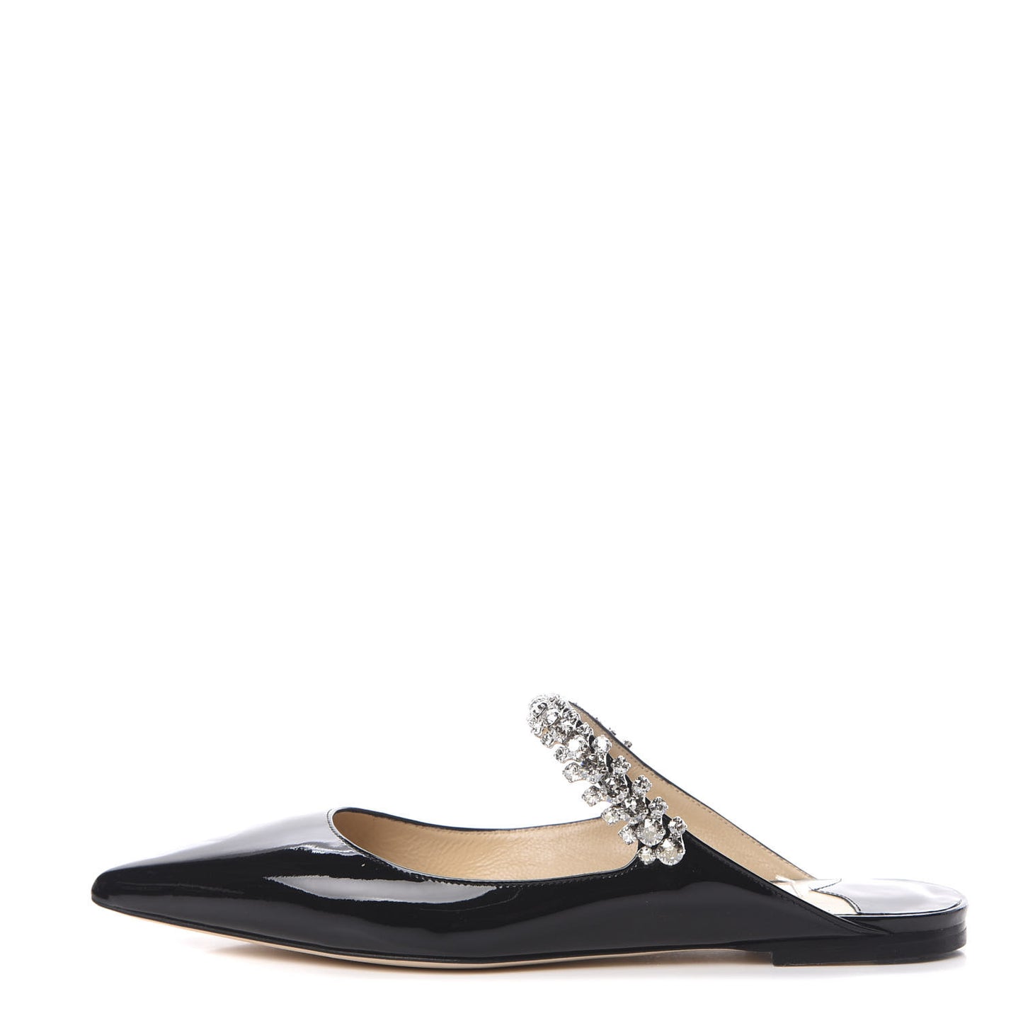 Patent Calfskin Bing 100 Mules 38.5 Black