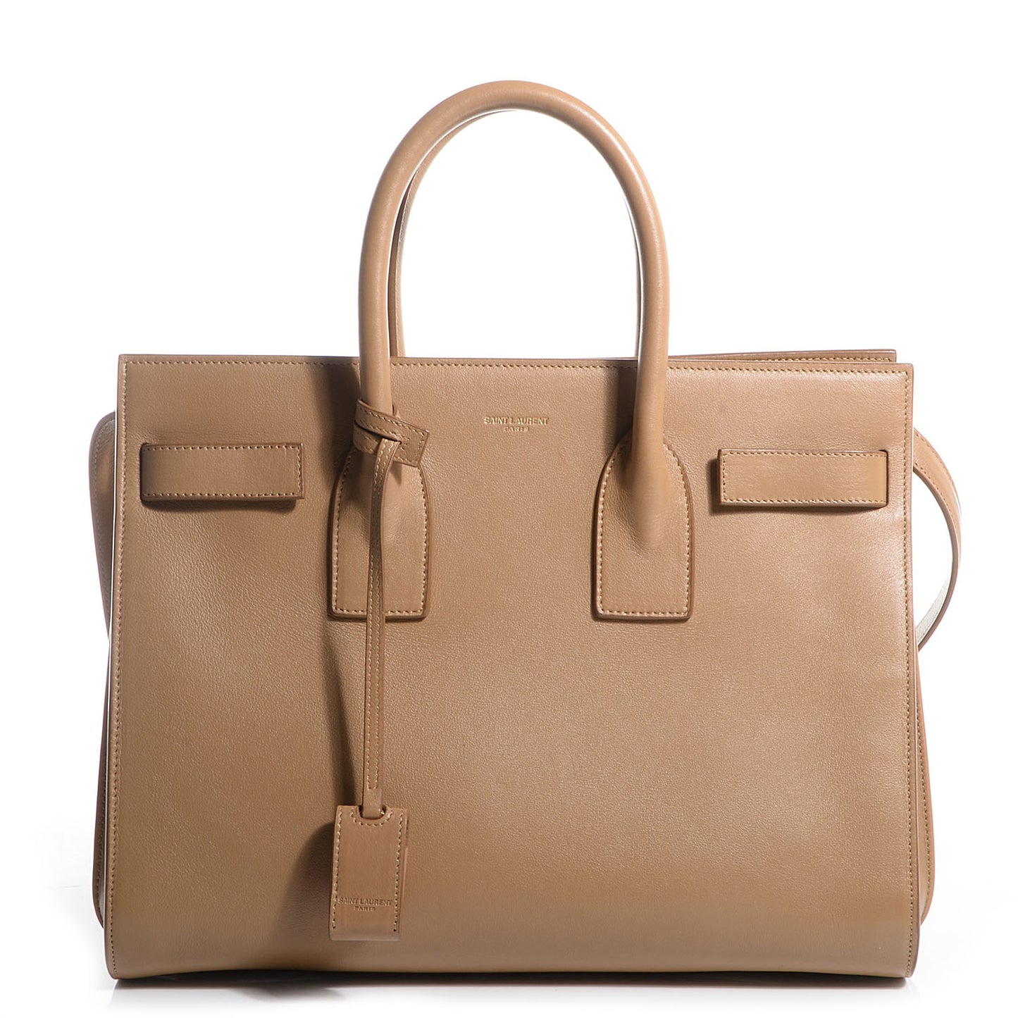 Grained Calfskin Small Sac De Jour Dark Beige