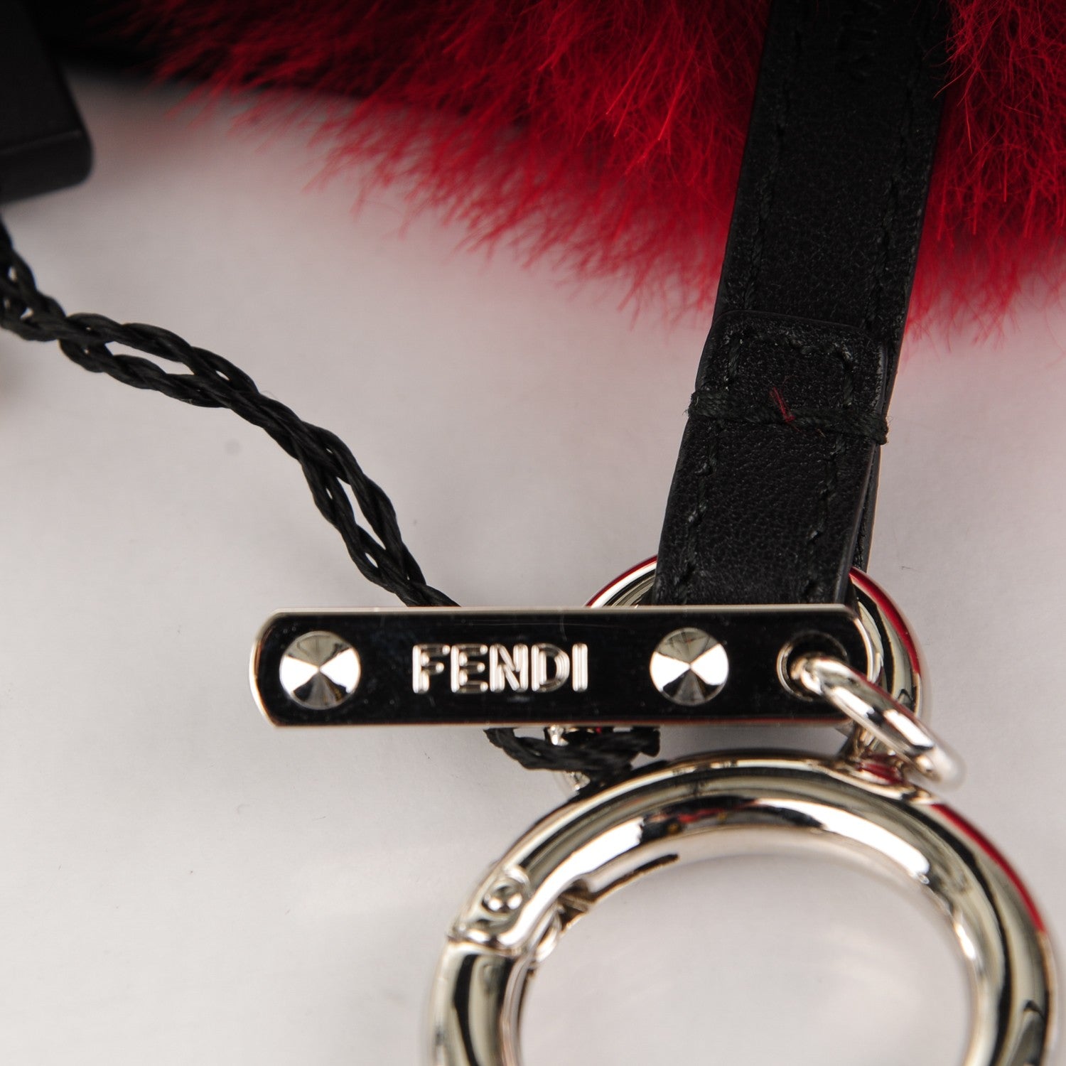 Fendi Fox Mink Fur Flowerland Bag Charm Pimento Tangerine 4 of 4