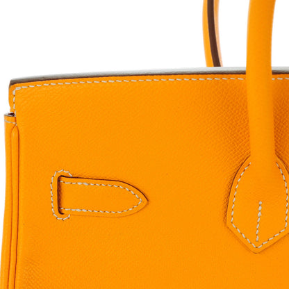 Hermes Epsom Candy Birkin 35 Jaune D'Or Feu 13 of 26