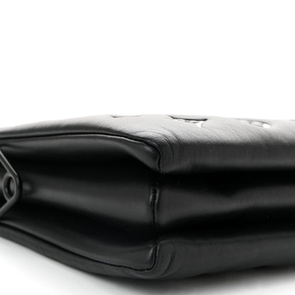 Louis Vuitton Lambskin Embossed Monogram Coussin PM Black White 9 of 10