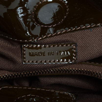 Burberry Patent House Check Margaret Bag Brown 6 of 10
