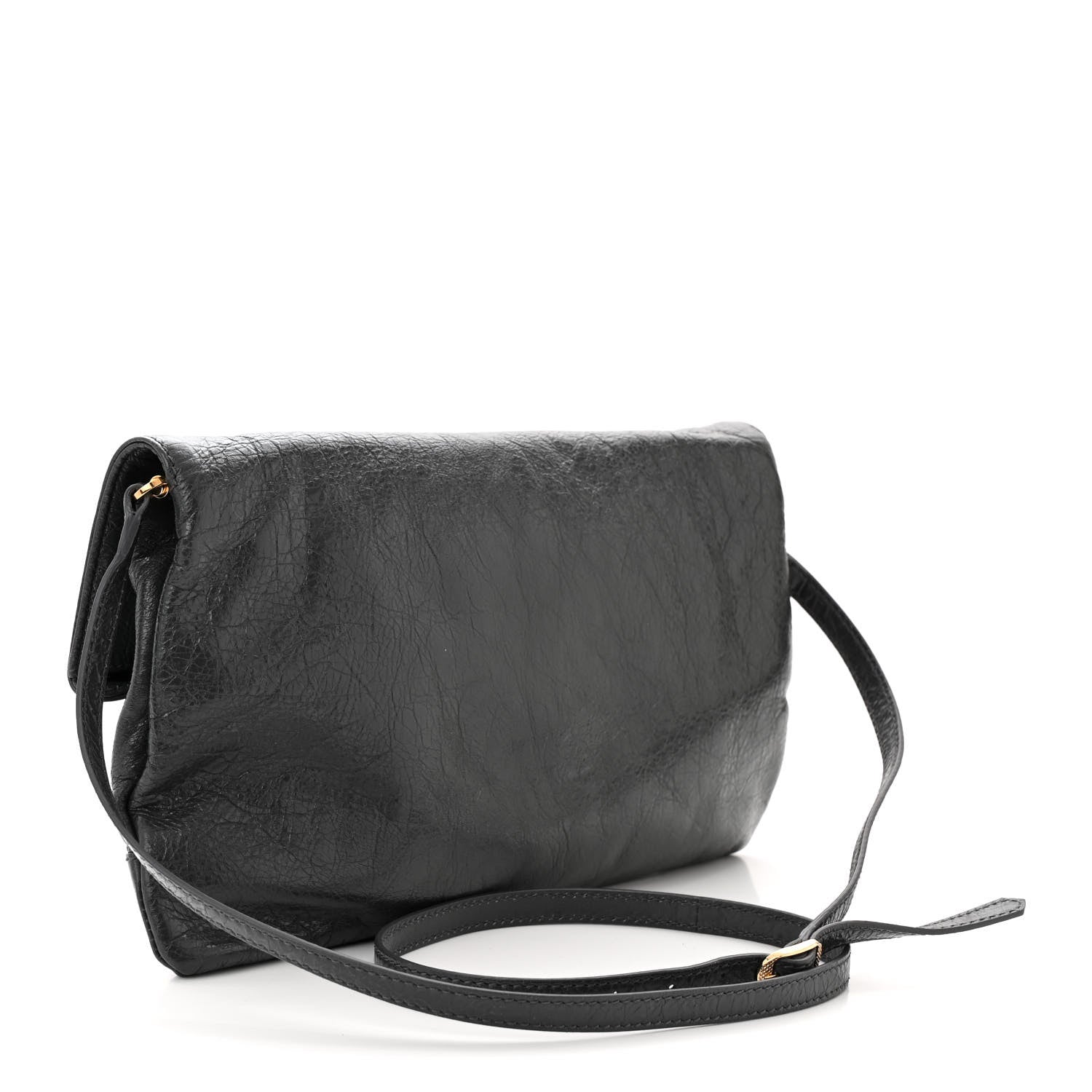 Balenciaga Agneau Giant 12 Gold Hardware Envelope Strap Clutch Gris Fossile 4 of 11