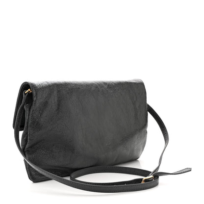 Balenciaga Agneau Giant 12 Gold Hardware Envelope Strap Clutch Gris Fossile 4 of 11