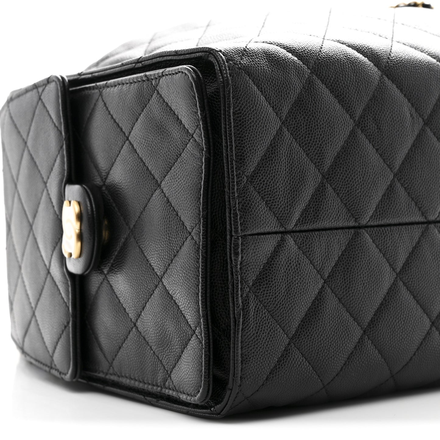 Caviar Quilted Medium Chanel 25 Handbag Black