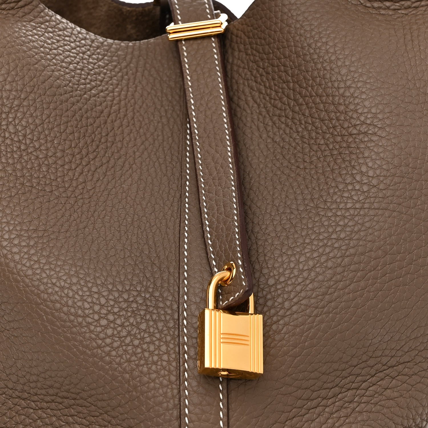 Hermes Taurillon Clemence Picotin Lock 22 MM Etoupe 8 of 10