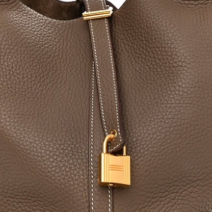 Hermes Taurillon Clemence Picotin Lock 22 MM Etoupe 8 of 10