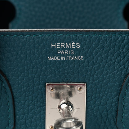 Hermes Togo Verso Birkin 25 Vert Bosphore Bleu Ocean 5 of 9