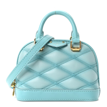 Louis Vuitton Lambskin Malletage Alma Nano Lagoon Blue 1 of 9