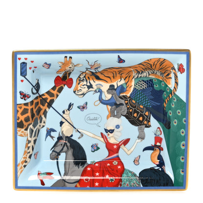 Hermes Porcelain Hermes Story Change Tray Bleu Gris 1 of 6