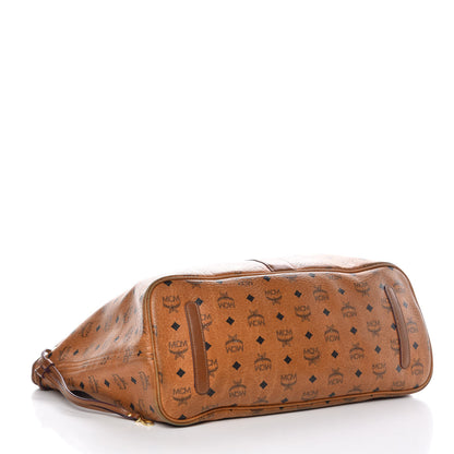 MCM Visetos Large Liz Reversible Shopper Tote Cognac 7 of 32