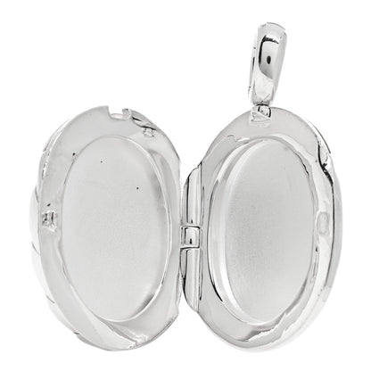 David Yurman Sterling Silver Sculpted Cable Oval Locket Amulet Pendant 3 of 5