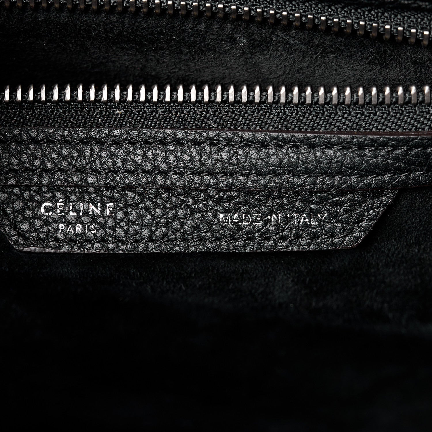 Celine Drummed Calfskin Micro Luggage Black 6 of 11