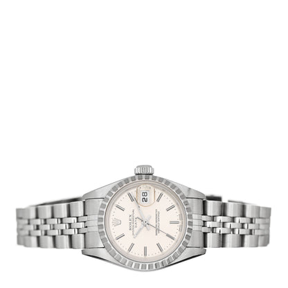 Rolex Stainless Steel 26mm Oyster Perpetual Date Watch Silver 79240 2 of 4