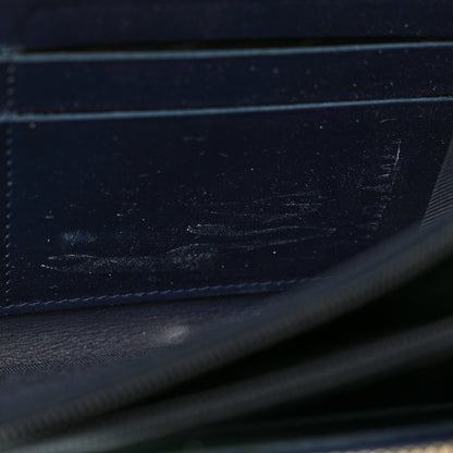 Chanel Caviar Quilted Large Gusset Zip Around Wallet Navy 8 of 10