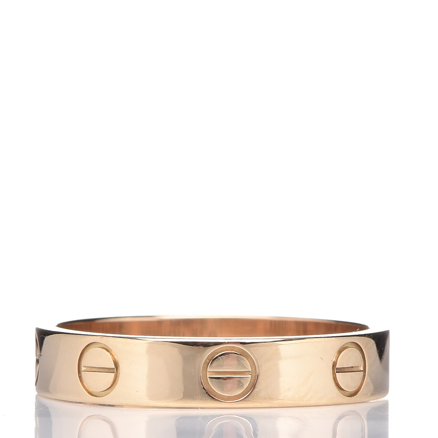 18K Yellow Gold 3.5mm LOVE Wedding Band Ring 52 6