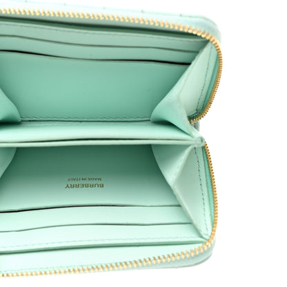 Burberry Lambskin Quilted Mini Lola Zip Wallet Light Blue 5 of 7