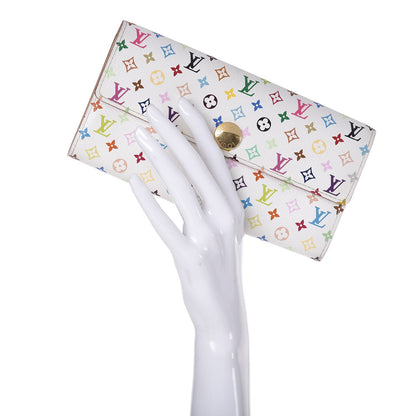 Louis Vuitton Monogram Multicolor Sarah Wallet White 2 of 7