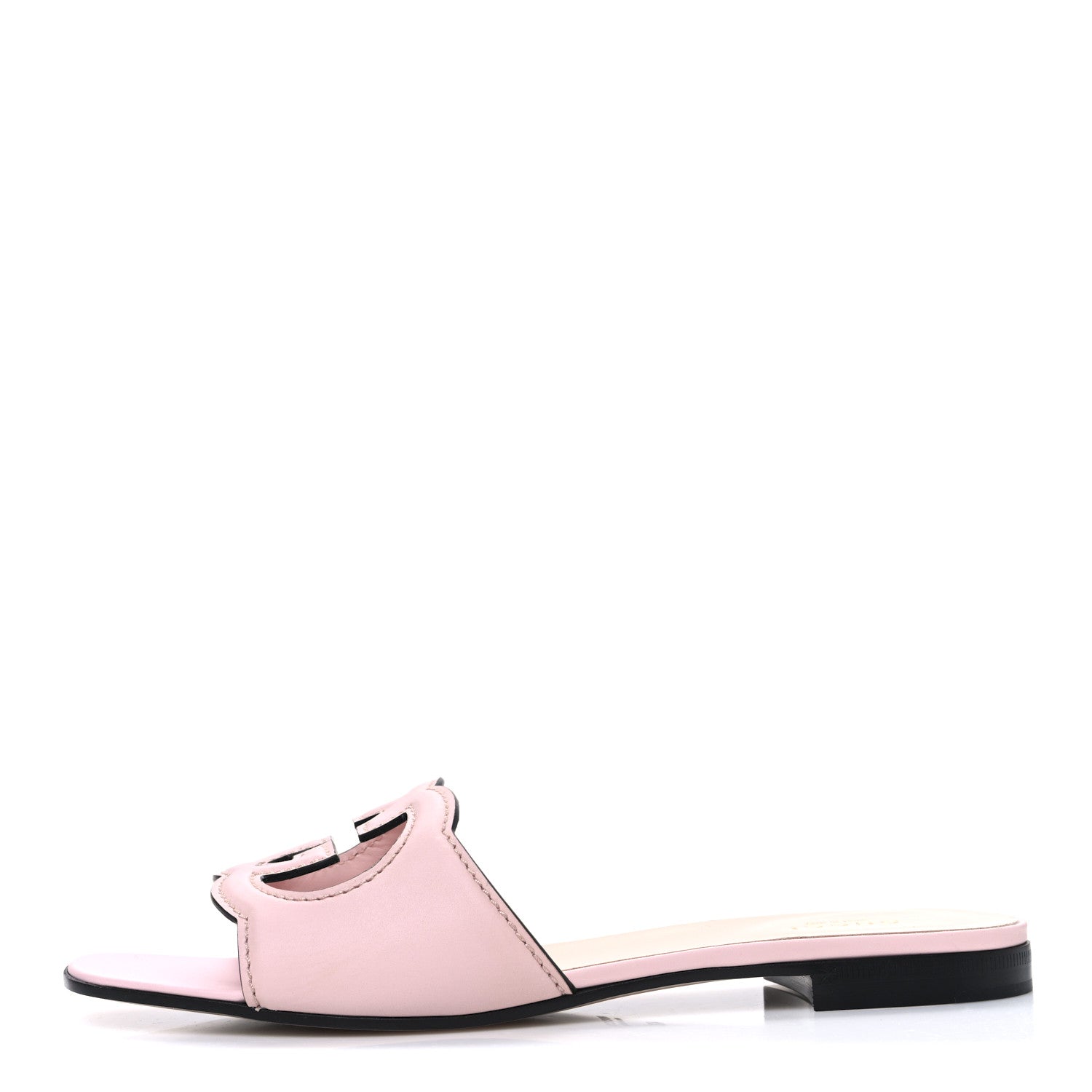 Gucci Cosmos Softy Calfskin Interlocking G Cut Out Slide Sandals 40 Pastel Pink 1 of 9