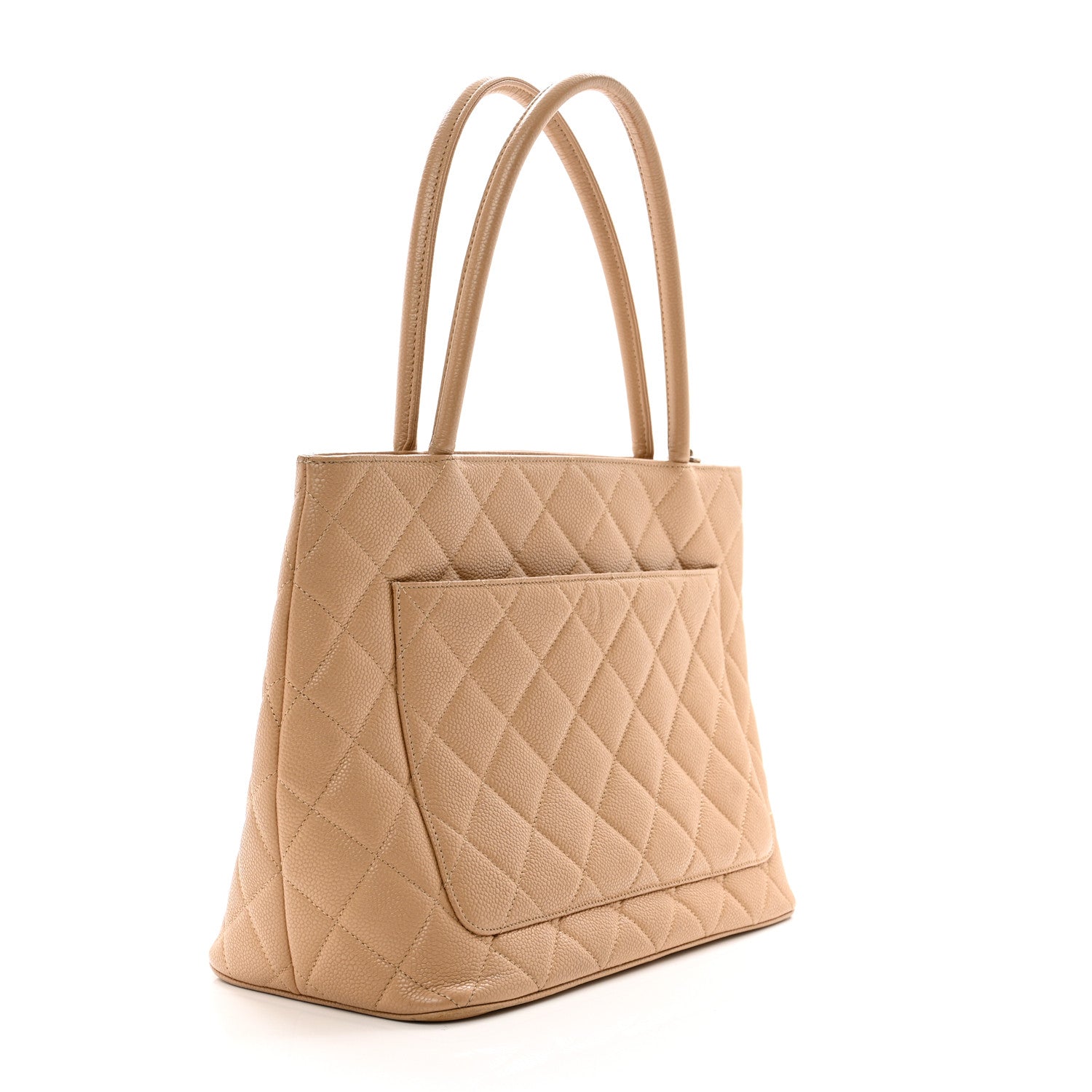Chanel Caviar Quilted Medallion Tote Beige 3 of 11