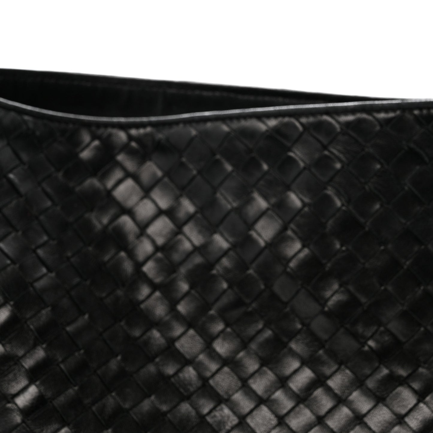 Nappa Intrecciato Small Hobo Shoulder Bag Black