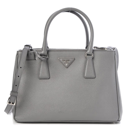 Prada Saffiano Small Galleria Double Zip Tote Marmo 1 of 13