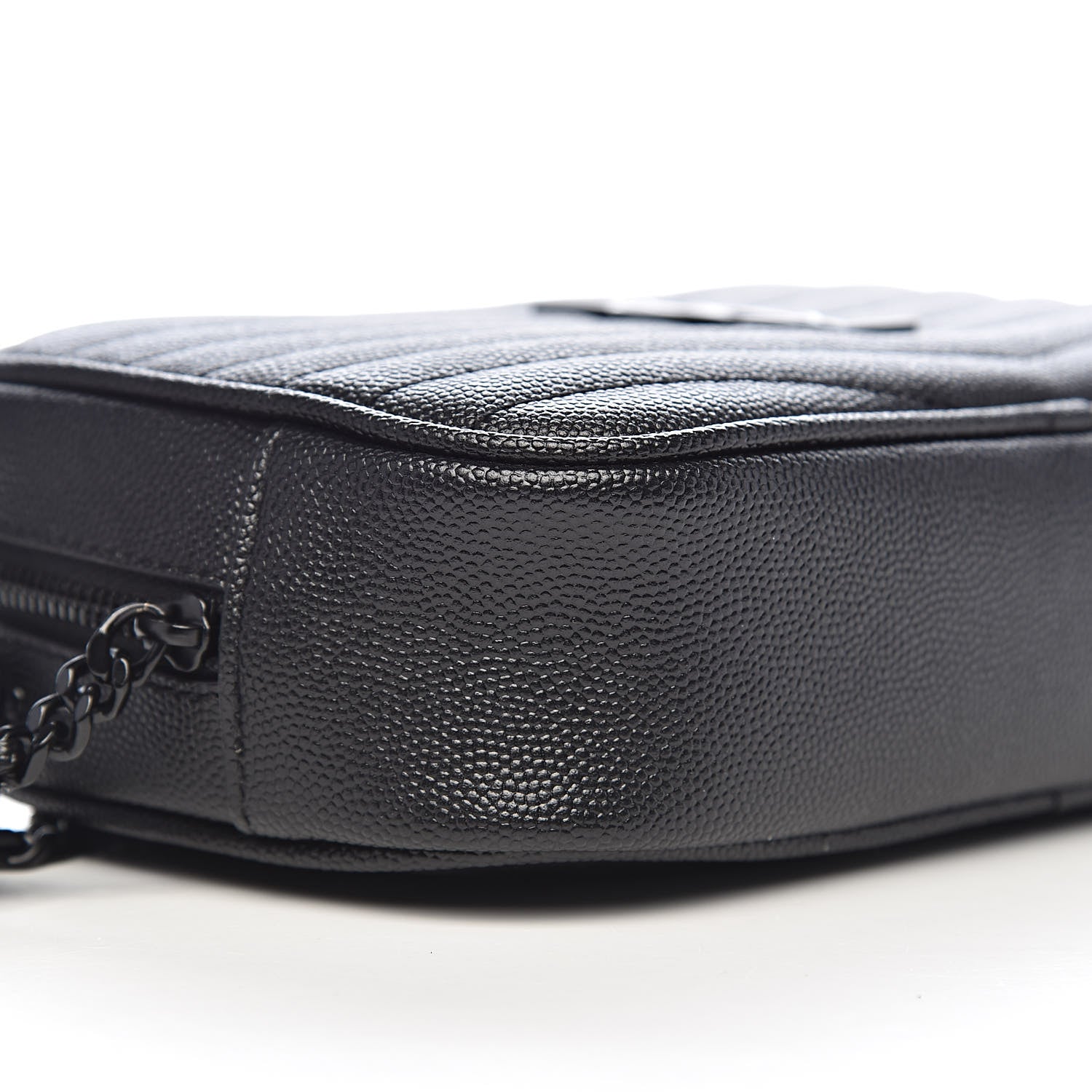 Saint Laurent Grain De Poudre Matelasse Monogram Mini Lou Camera Bag Black 8 of 11