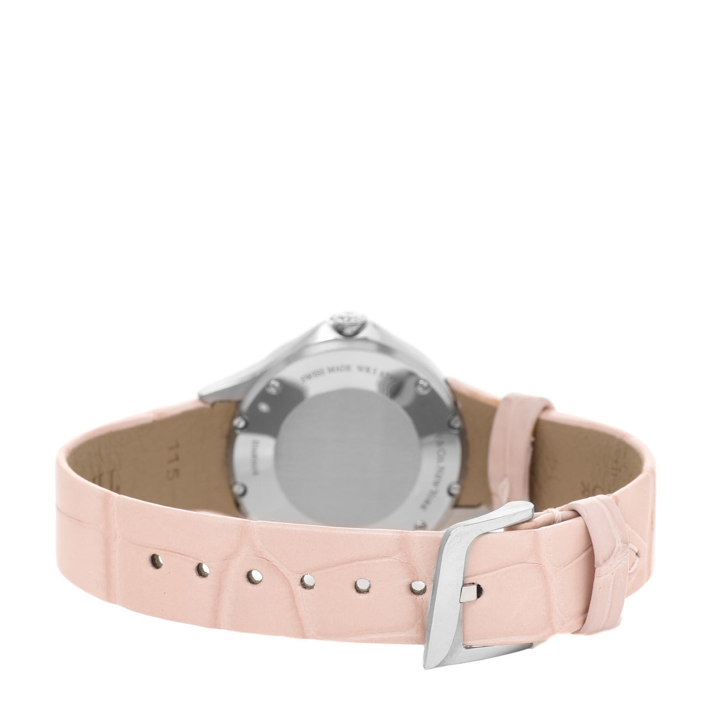 Stainless Steel Alligator Diamond 28mm Metro Quartz Watch Pink