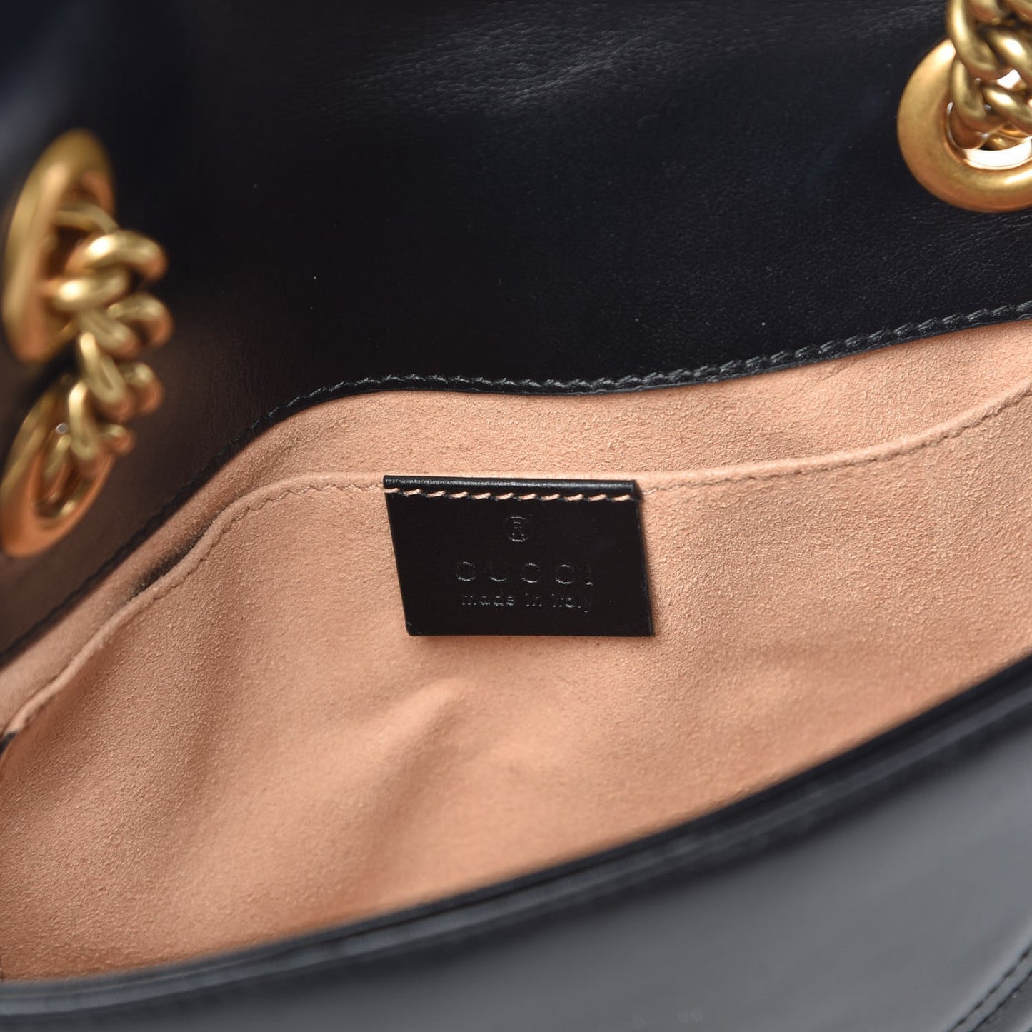 Calfskin Matelasse Mini GG Marmont Shoulder Bag Black
