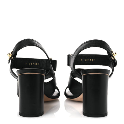 Chanel Lambskin CC Turnlock Sandals 40 Black 6 of 13