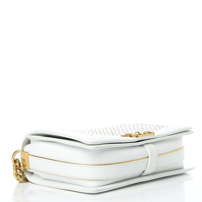 Chanel Sheepskin Braided New Medium Boy Reverso Flap White 4 of 13