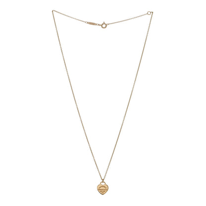 Tiffany 18K Yellow Gold Mini Return to Tiffany Heart Tag Pendant Necklace 2 of 4