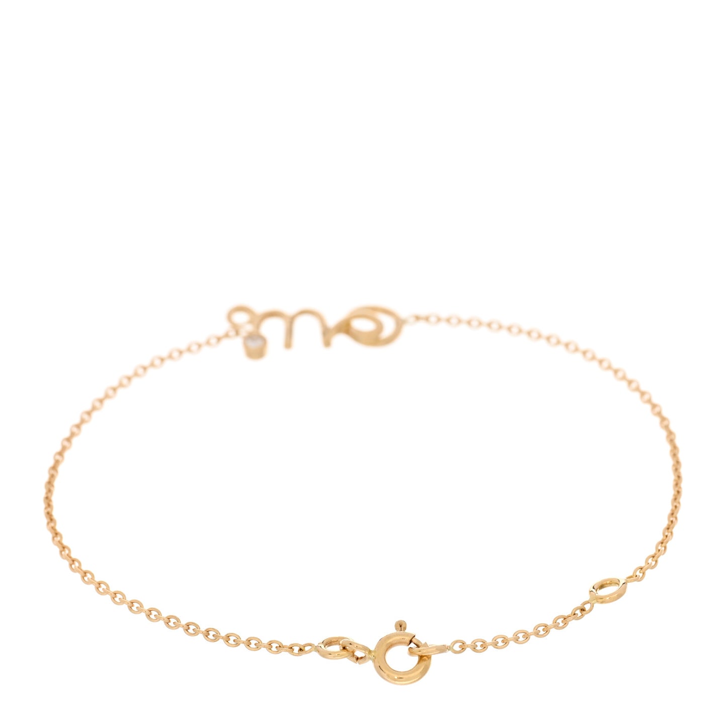 18K Yellow Gold Diamond Oui Bracelet