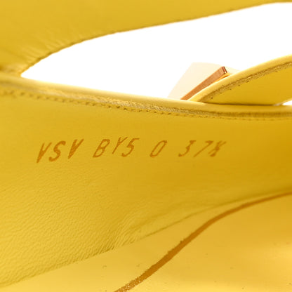Valentino Garavani Calfskin Roman Stud Ankle Strap Flat Mules 37.5 Lime Sorbet 8 of 8
