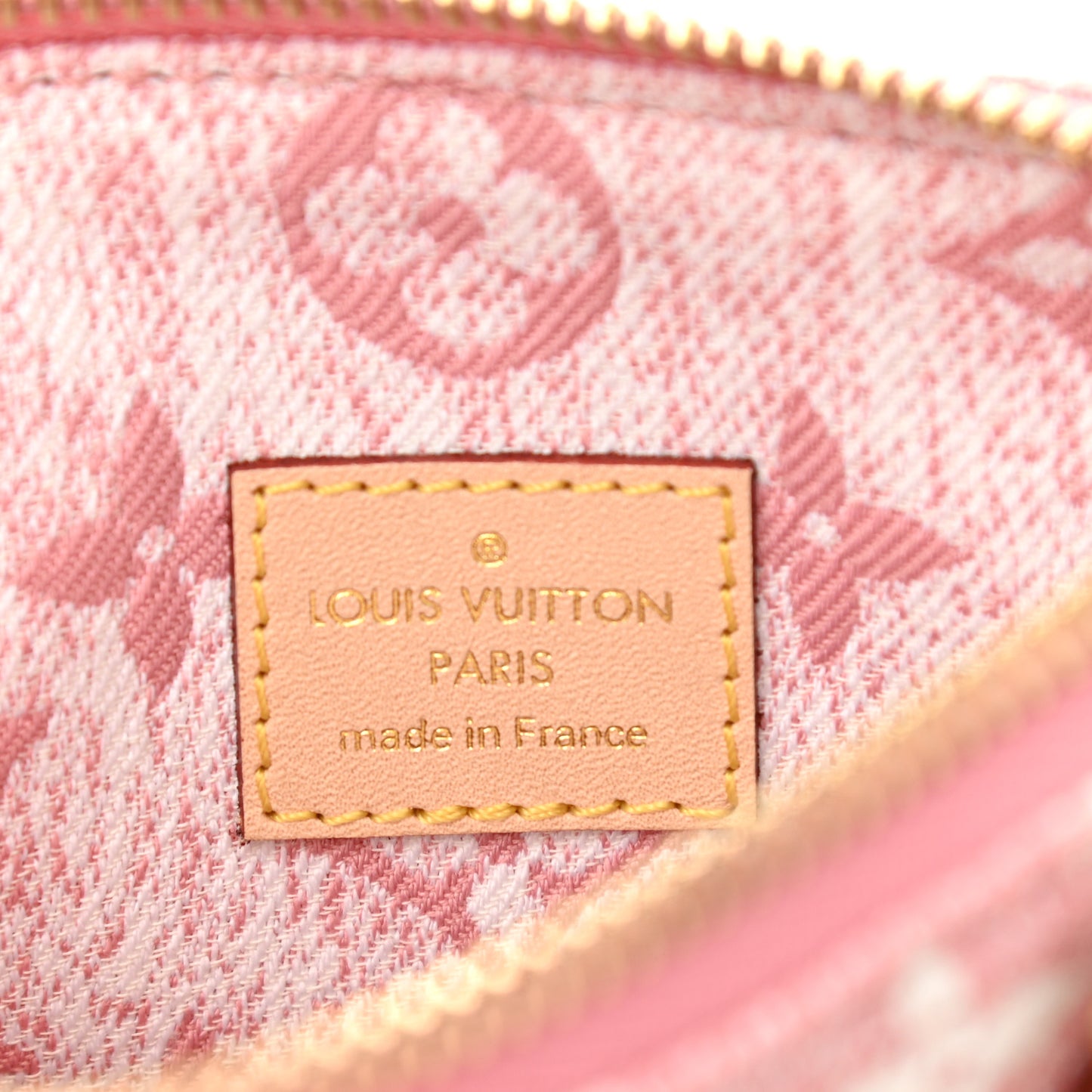 Monogram Jacquard Denim Nano Speedy Bandouliere Pink