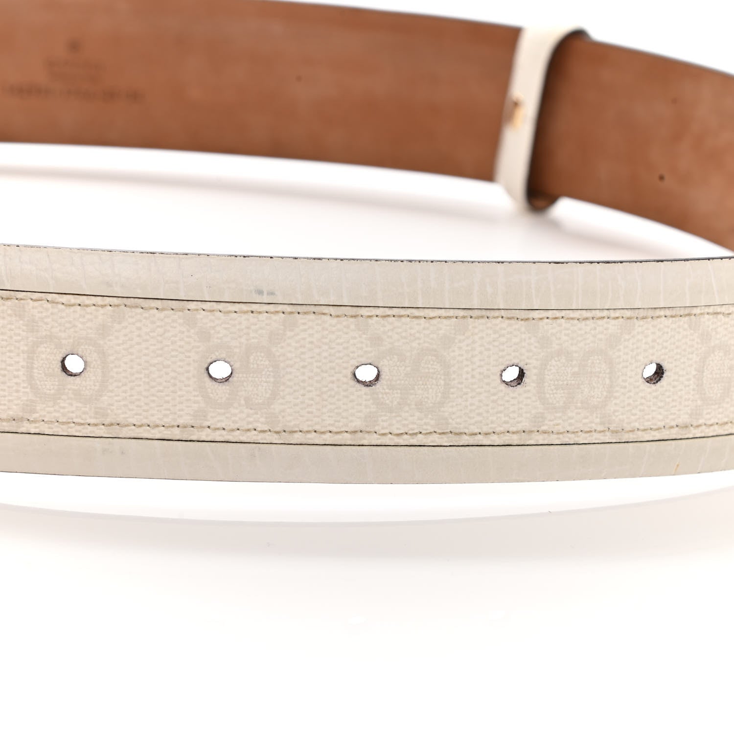 Gucci Guccissima Interlocking G Belt 85 34 Off White 3 of 11