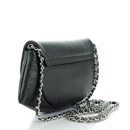 Chanel Caviar Half Moon Wallet On Chain WOC Black 3 of 8