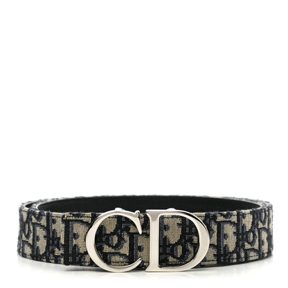 Christian Dior Oblique 35mm Belt 95 Blue Multi 1 of 5