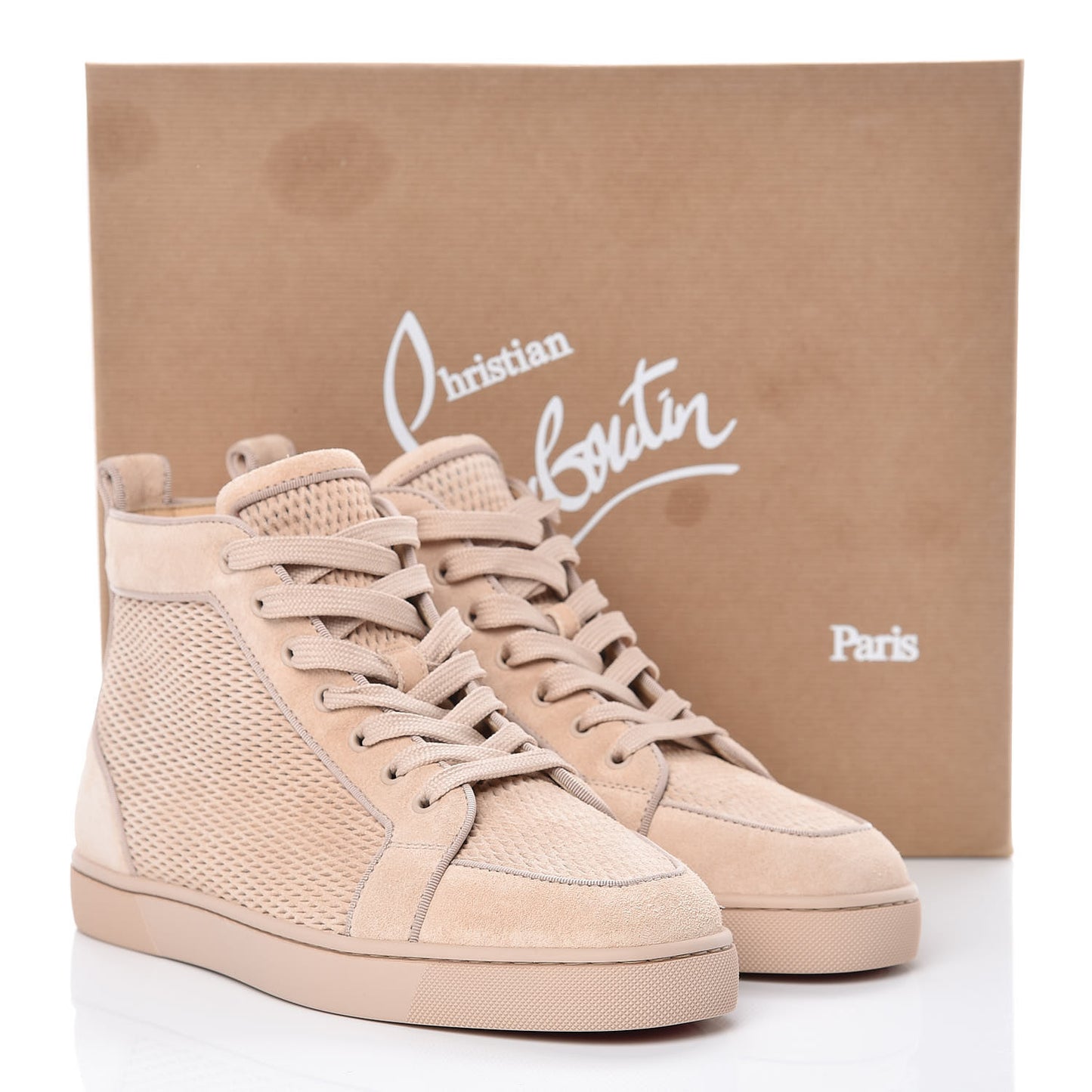 Veau Velours Mens AC Louis Flat Sneakers 41 Galet
